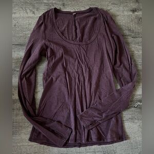 lululemon athletica Deep Purple Long Sleeve Tee